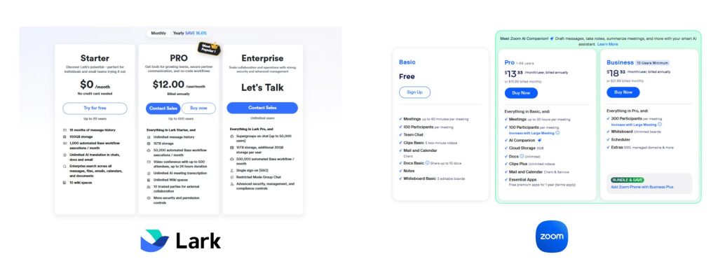 Lark and Zoom: Why Lark Wins on Feature and Price? - Platinum Partner